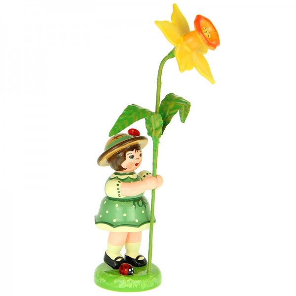 Hubrig Blumenmädchen 11cm Blumenkind mit Narzisse