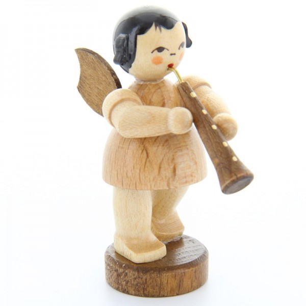 Uhlig Engel stehend mit Oboe, natur, handbemalt