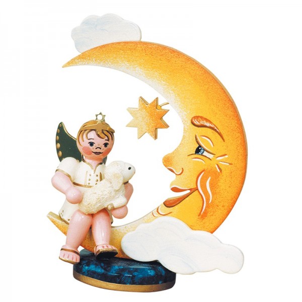 Hubrig Geschenke-Engel Engelbub Mond mit Schäfchen 6,5cm